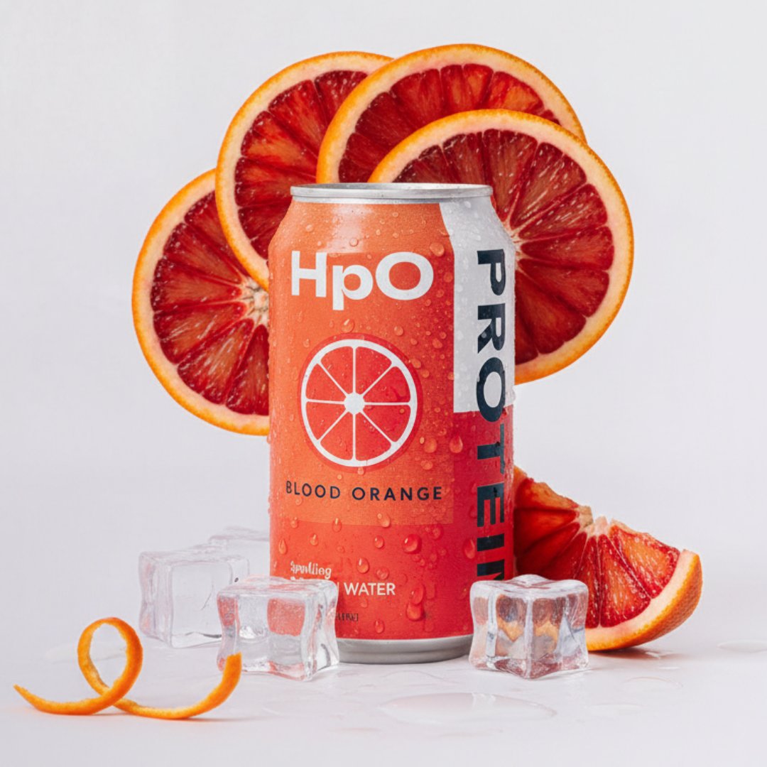 HpO Blood Orange protein water can